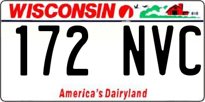 WI license plate 172NVC