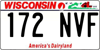 WI license plate 172NVF