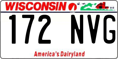 WI license plate 172NVG