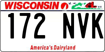 WI license plate 172NVK
