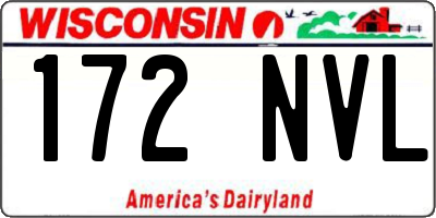 WI license plate 172NVL