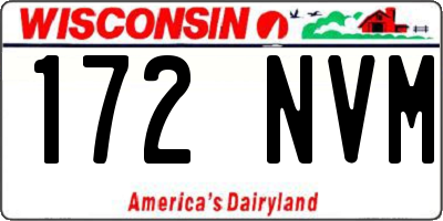 WI license plate 172NVM