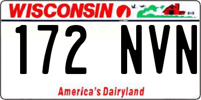 WI license plate 172NVN