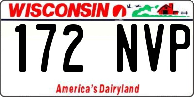 WI license plate 172NVP