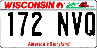WI license plate 172NVQ
