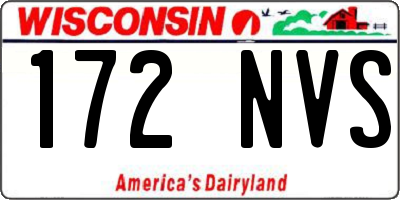 WI license plate 172NVS