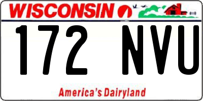 WI license plate 172NVU