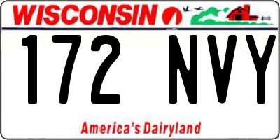 WI license plate 172NVY