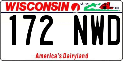 WI license plate 172NWD