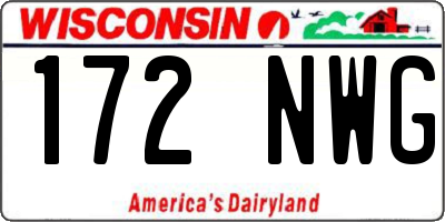 WI license plate 172NWG