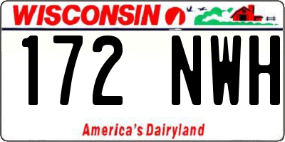 WI license plate 172NWH
