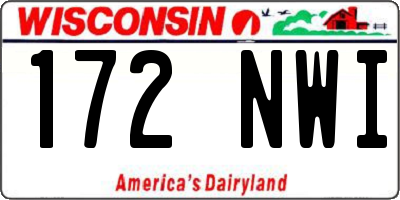 WI license plate 172NWI
