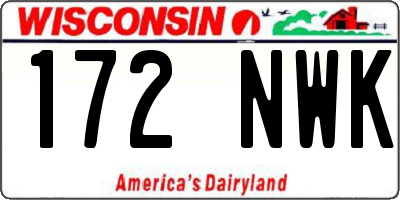 WI license plate 172NWK