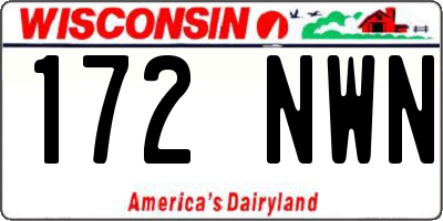 WI license plate 172NWN