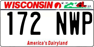 WI license plate 172NWP