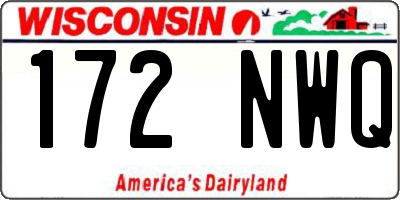 WI license plate 172NWQ