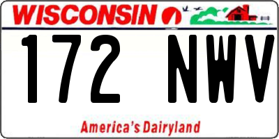 WI license plate 172NWV