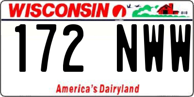 WI license plate 172NWW