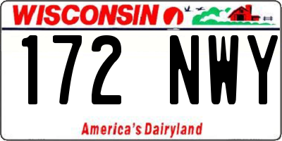 WI license plate 172NWY