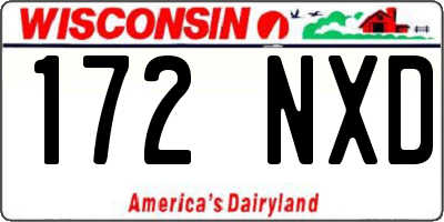 WI license plate 172NXD