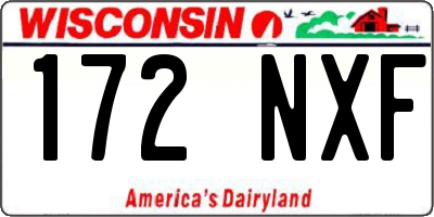 WI license plate 172NXF