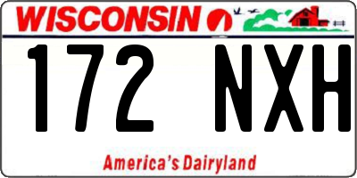 WI license plate 172NXH