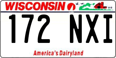 WI license plate 172NXI