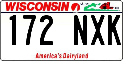 WI license plate 172NXK