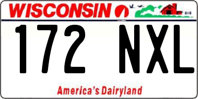 WI license plate 172NXL