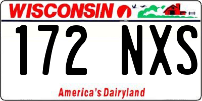 WI license plate 172NXS