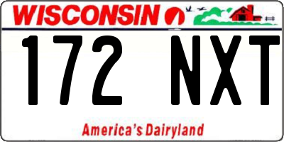 WI license plate 172NXT