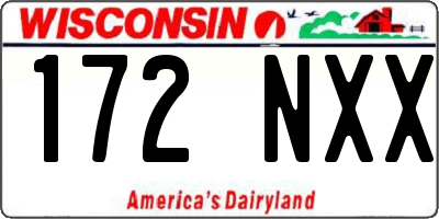 WI license plate 172NXX