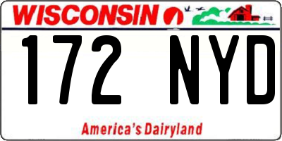 WI license plate 172NYD