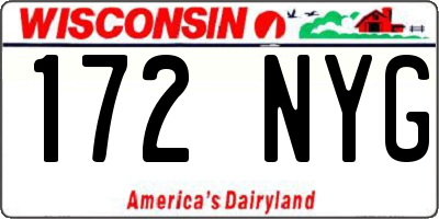 WI license plate 172NYG