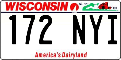 WI license plate 172NYI