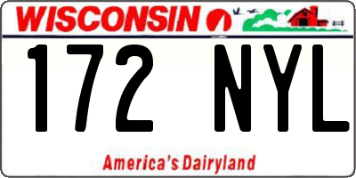WI license plate 172NYL