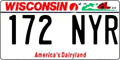 WI license plate 172NYR