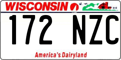 WI license plate 172NZC