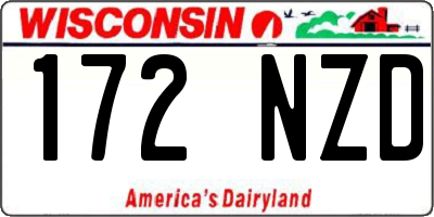 WI license plate 172NZD