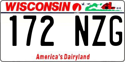 WI license plate 172NZG