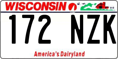 WI license plate 172NZK
