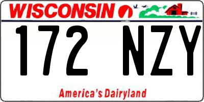 WI license plate 172NZY