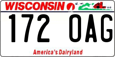 WI license plate 172OAG