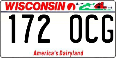 WI license plate 172OCG
