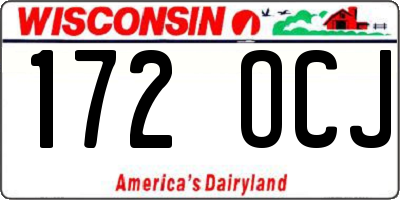 WI license plate 172OCJ
