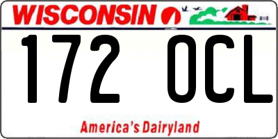 WI license plate 172OCL