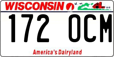 WI license plate 172OCM