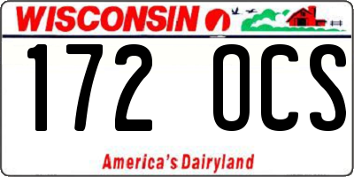 WI license plate 172OCS