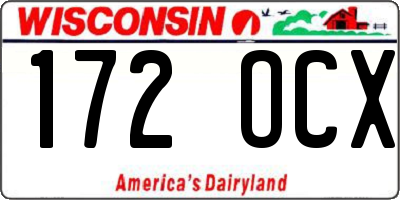 WI license plate 172OCX