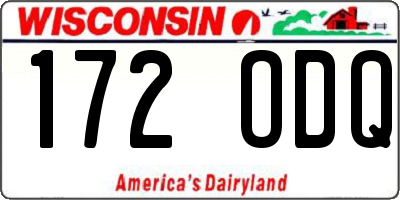 WI license plate 172ODQ